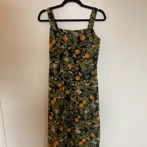 NWOT Midi Garden Party Dress with Slit